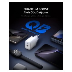 Spigen 20W USB-C Mini Hızlı Şarj Aleti/Şarj 
