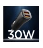 30W USB-A 2 Port Araç içi Hızlı Şarj Aleti 18W